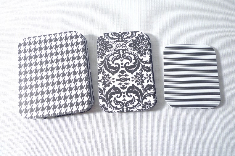 92 Black & White Cardstock 8 Designs ASSORTED SIZES Paper Etsy