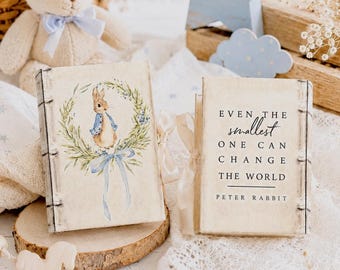 100 Personalized Book Favor Boxes • Stylish Baby Shower, Bachelorette, Party gift, Vintage Wedding Bomboniere