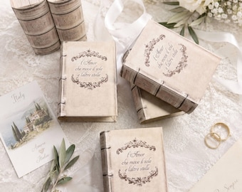 10 Personalized Unique Book Boxes • Guest Gifts •  Customized Vintage styled Keepsake