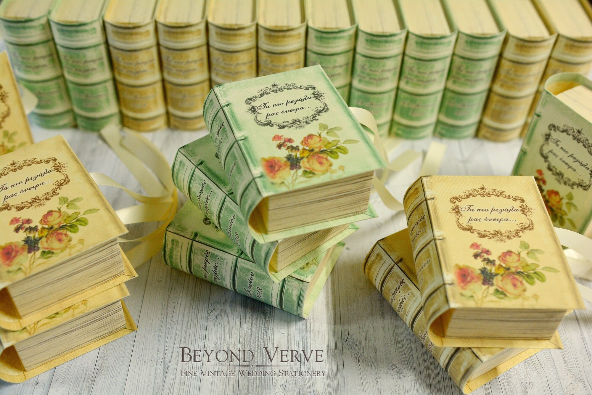 50 Personalized Floral Book Boxes Wedding Favor Boxes / Gift Etsy
