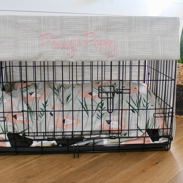 Dog Crate Cover - Personalized Custom Pet Crate Cover - Custom Sizes & HandMade to Order - Dog Kennel Cover