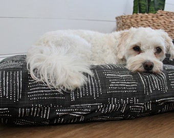 Boho Stripe Dog Bed Cover // Modern Pet Bed Cover // Personalized Custom Dog Bed Duvet Cover // Modern Pet Bed // Washable Pet Bed Cover