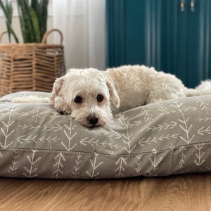 Tan Boho Dog Bed Cover // Southwestern Pet Bed Cover // Personalized dog bed duvet // Designer bed cover // Washable Dog Bed image 1
