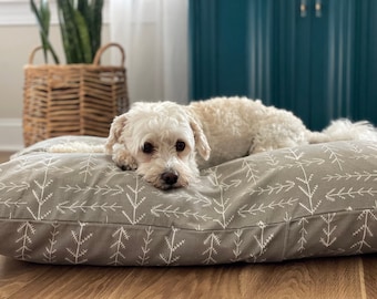 Hellbraune Boho-Hundebett-Abdeckung // Southwestern Haustier-Bett-Abdeckung // Personalisierte Hundebett-Duvet // Designer-Bettüberwurf // Waschbares Hundebett