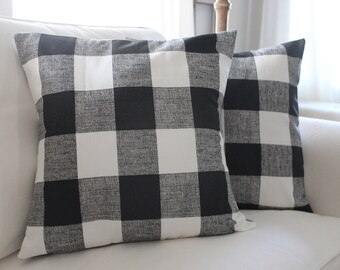 gingham pillows