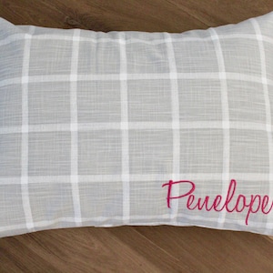 Farmhouse Plaid Dog Bed Cover // Modern Grid Pet Bed // Personalized Dog Bed // Replacement Dog Bed Cover // Washable // Pet Gift