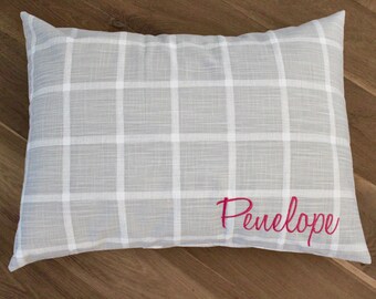 Farmhouse Plaid Dog Bed Cover // Modern Grid Pet Bed // Personalized Dog Bed // Replacement Dog Bed Cover // Washable // Pet Gift