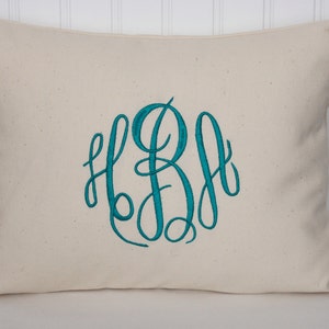 Custom Pillow Cover - Custom Gift - Embroidered Monogram Decorative Pillow - Personalized Throw Pillow Cover - Pillow Sham - Pillow Case