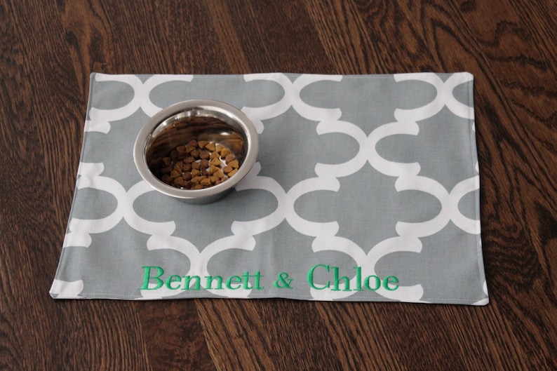 100/% Handmade Custom Pet Mat Personalized Placemat for your dog or cat available in ALL SIZES