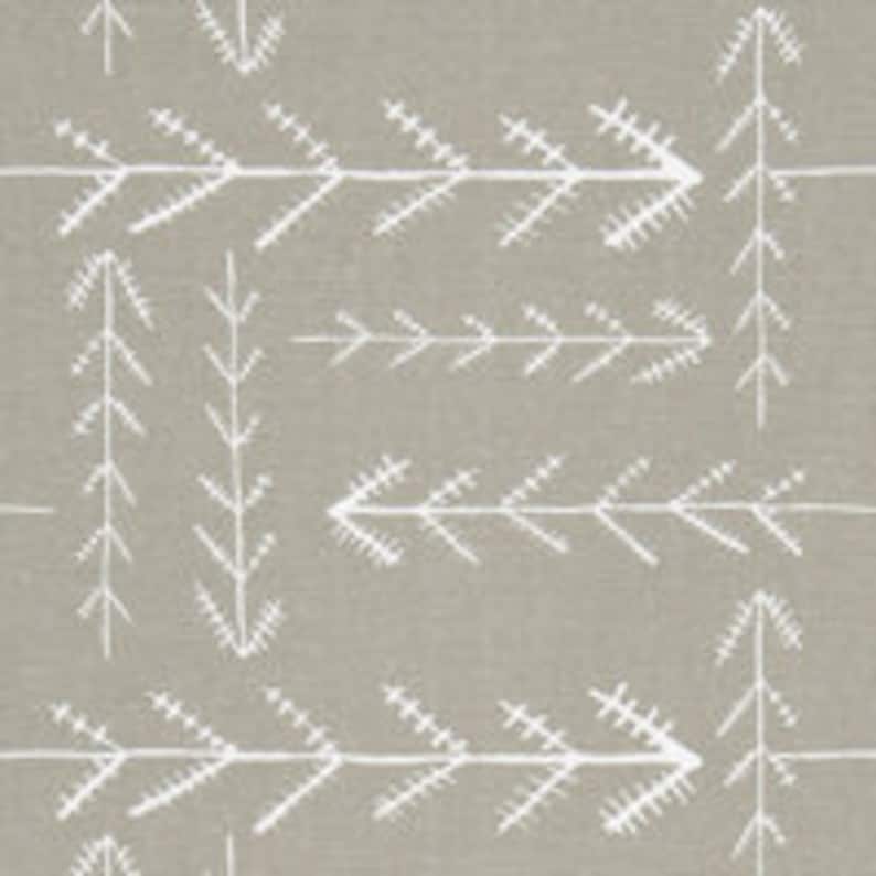 May include: A seamless pattern featuring white stylised pine trees on a grey background.