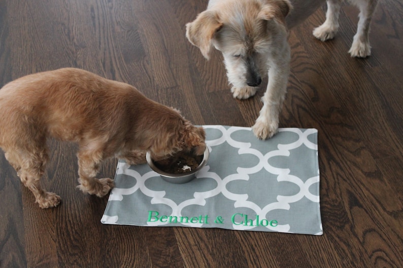 100/% Handmade Custom Pet Mat Personalized Placemat for your dog or cat available in ALL SIZES