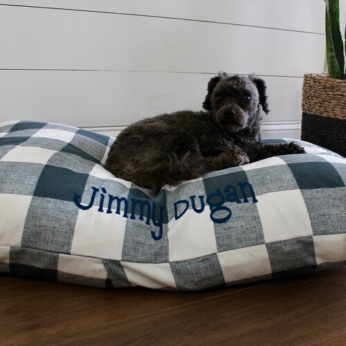 Buffalo Plaid Dog Bed Cover // Personalized Gingham Plaid Pet Etsy