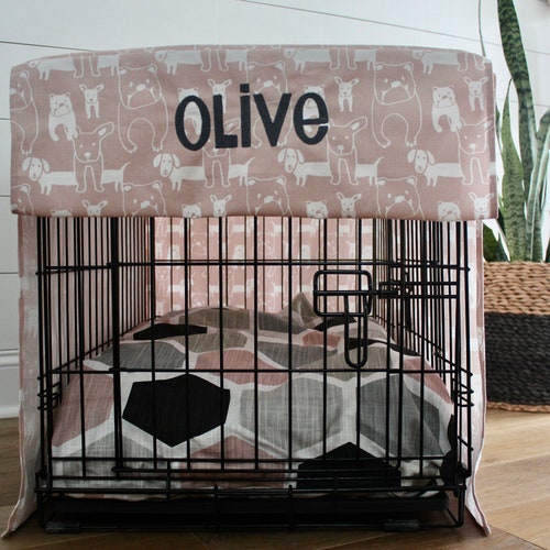 Personalized Dog Crate Cover Custom Pet Kennel Cover Small Etsy