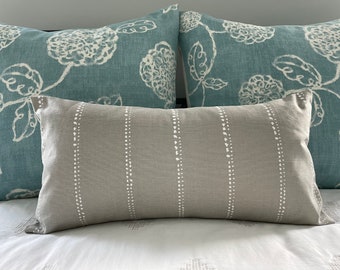 Boho Stripe Pillow Cover - Tan Stripe Pillow - Beach House Pillow - Urban Pillow - Minimalist Pillow - Couch Pillow - Bedroom Decor