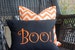 Halloween BOO pillow cover - Fall Pillow Cover - Halloween Decor 