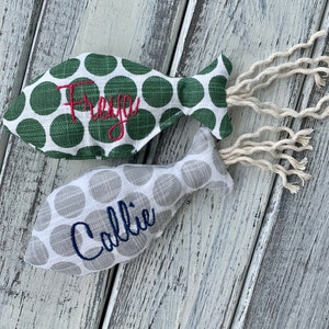 Catnip Fish Cat Toy Personalized Kitty Toy Cat nip Cat Toy Cat Lover Gift image 1