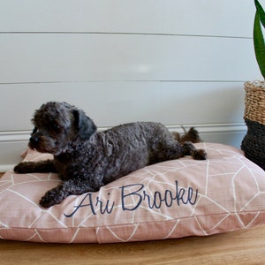 Custom Personalized Dog Bed Cover // Modern Stripe Pet Bed Cover // Dog Bed Duvet /| Washable Dog Bed // Durable Dog Bed