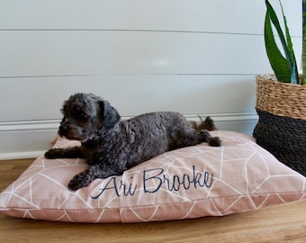 Custom Personalized Dog Bed Cover // Modern Stripe Pet Bed Cover // Dog Bed Duvet /| Washable Dog Bed // Durable Dog Bed