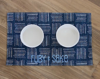 Personalized Pet Food Mat - Dog Food Placemat - Cat Food Placemat - New Puppy Gift - Pet Lover Gift