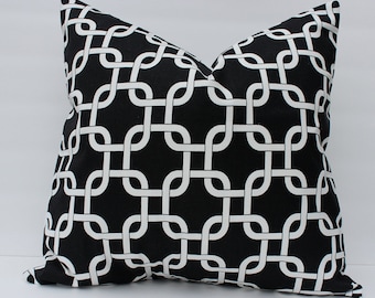Black Chevron Pillow Covers for Decorative Throw Pillow Cover.ALL SIZES. Chevron by Premier Prints