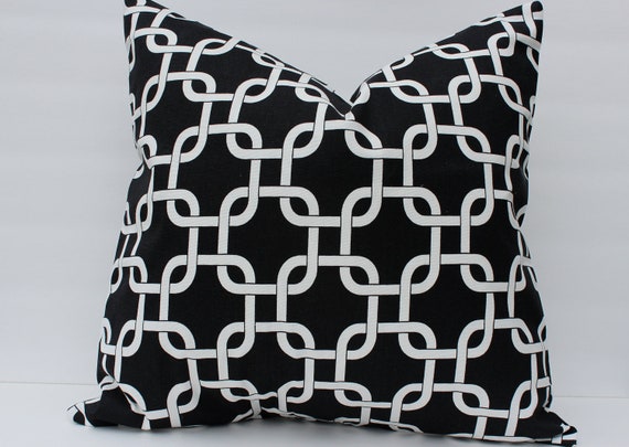 Black Chevron Pillow Covers for Decorative Throw Pillow 