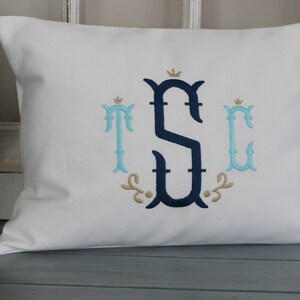 Nola Font Monogram Pillow Cover - 12 x 16 Decorative Pillow Cover - Custom Throw Pillow - Wedding - Anniversary - Baby - Housewarming - Dorm
