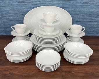 Vintage Noritake China "Snowden" Pattern #6354 Dinnerware - Service for 6 Dining Guests and Serving Pieces