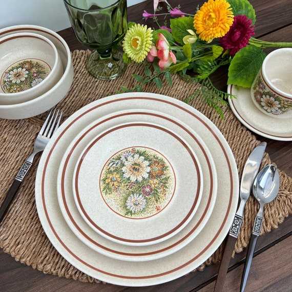 Vintage Temper-Ware By Lenox "Magic Garden" Pattern - A 42 Piece Set for 6 Dining Guests - Made in USA