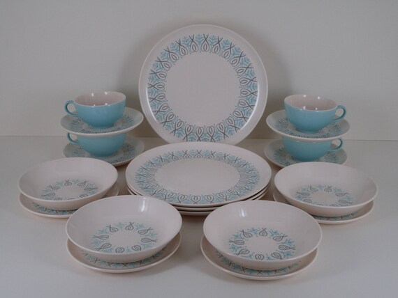 mid century modern dish set