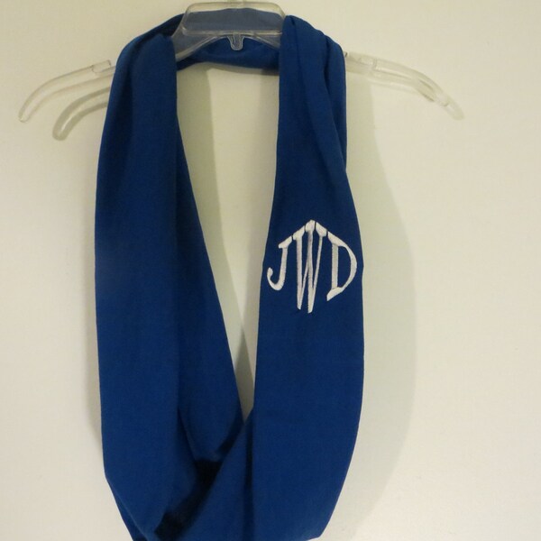 Monogrammed Infinity Scarf
