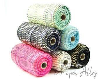 Gold Metallic Chevron Headband Elastic 5 Yards | 5/8" Fold Over Elastic | 6 Colors | DIY Hair Ties Sewing Trim