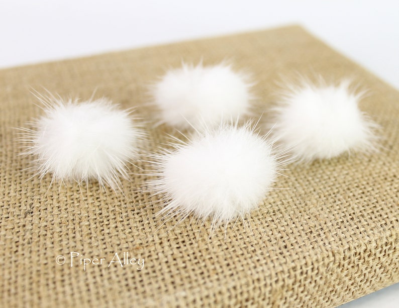 Mini Fur POM POM Bunny Tail 1 Inch Small Set of 6 Choose Etsy