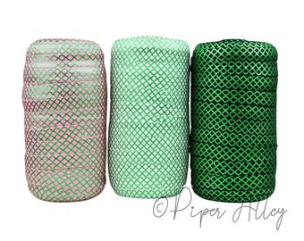 Green Metallic Lace Elastic | 5/8" Fold Over Elastic | FOE Trim | St Patricks | 3 to 5 yards
