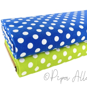 Medium Dots Flannel Fabric by Riley Blake Designs | Soft Quilting Cotton Flannel | Royal or Lime