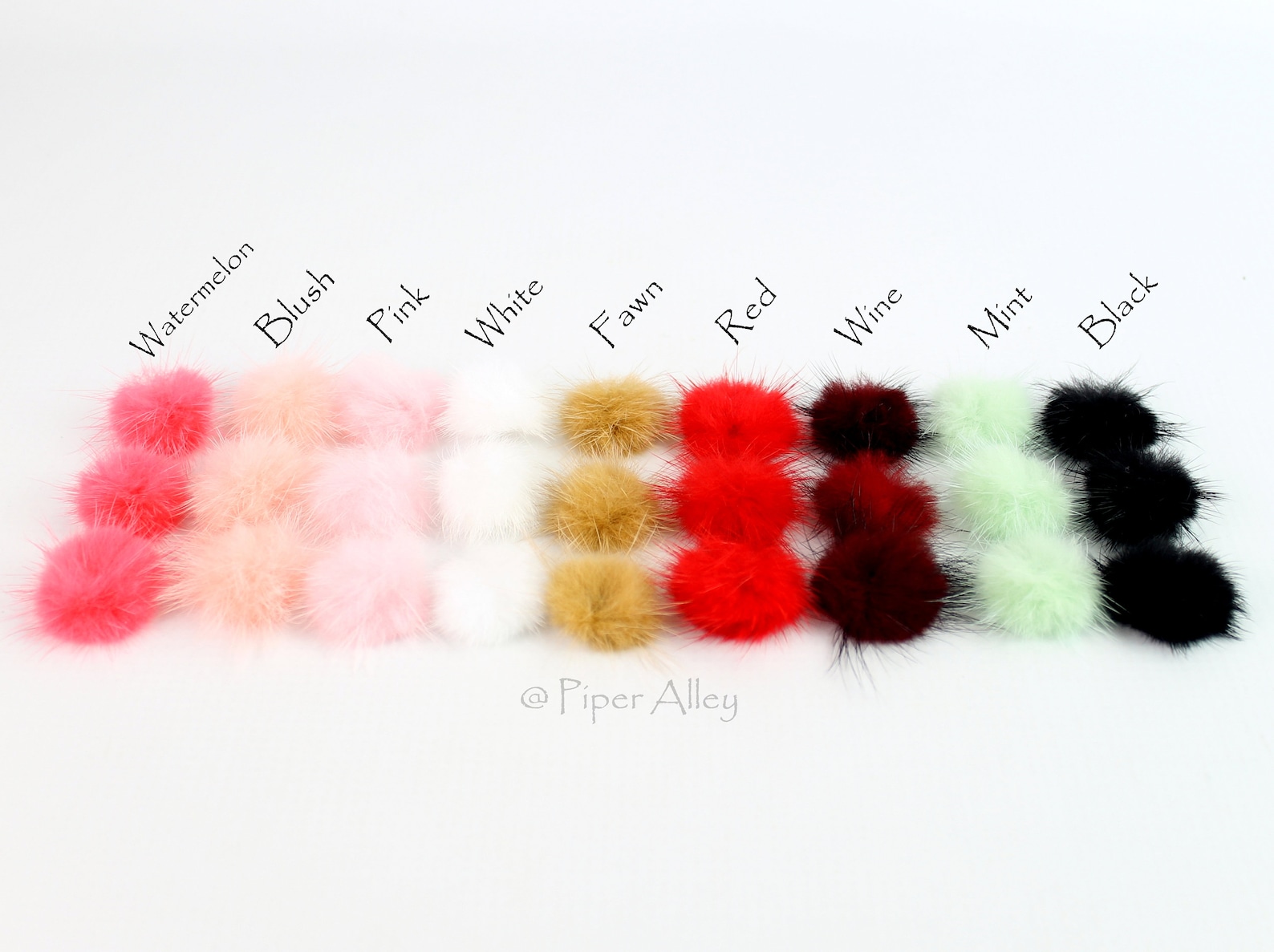Mini Fur POM POM Bunny Tail 1 Inch Small Set of 6 Choose Etsy