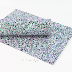 DRAGON WINGS Chunky Glitter Fabric Sheet | Green Pink Black | 8x11 inch | Canvas Back | DIY Faux Leather