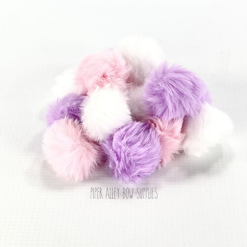 Mini Fur POM POM Bunny Tail 1 Inch Small Set of 6 Choose Etsy