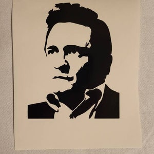 Johnny Cash vinyl decal