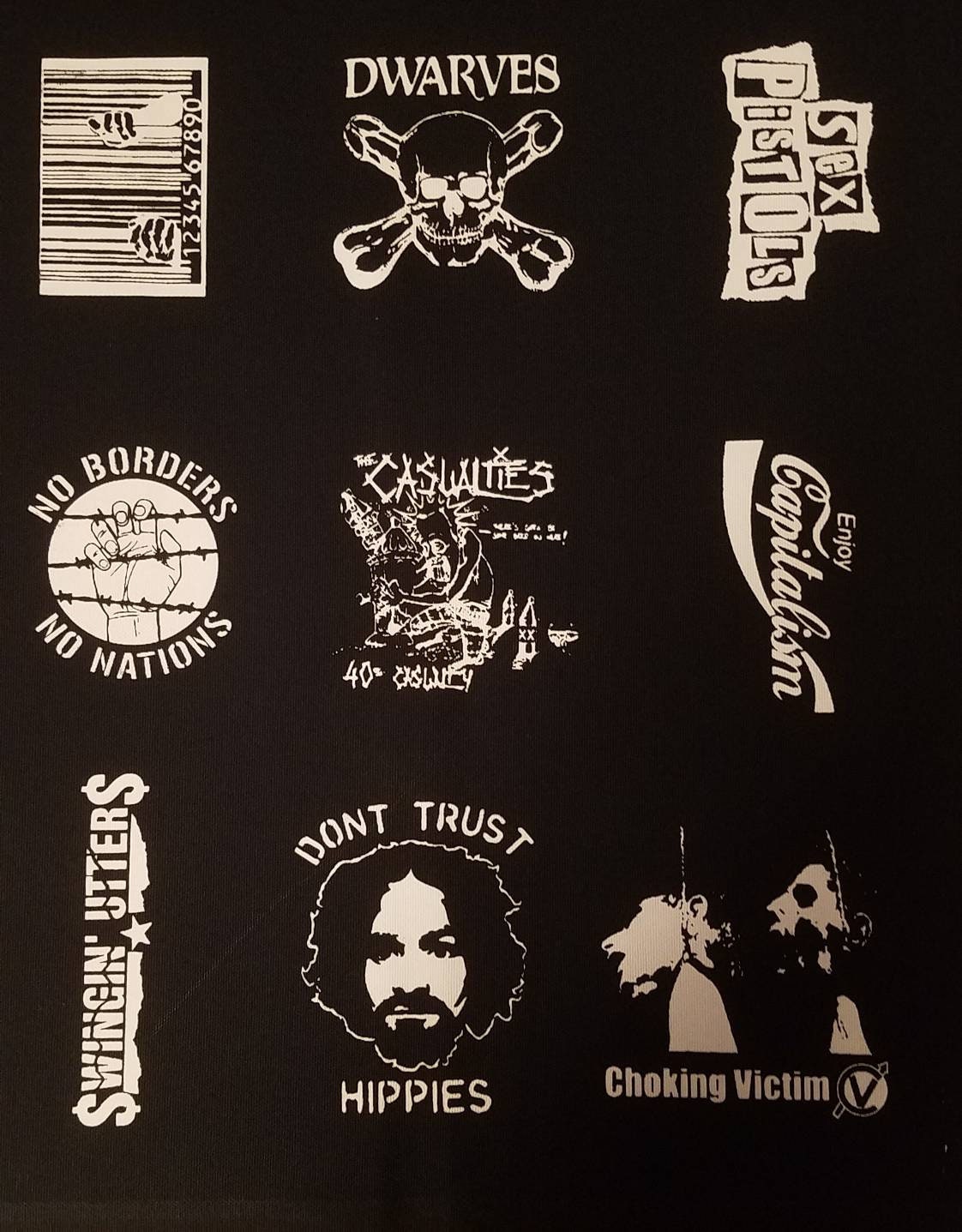 Lot Of 9 Punk Patches Sex Pistols Dwarves Casualties Etsy Singapore