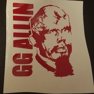 GG Allin vinyl decal