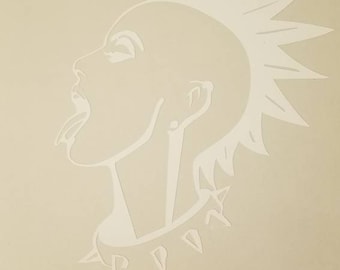Punk meisje vinyl sticker