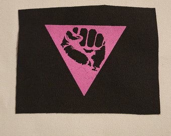 Pink Triangle Fist Patch