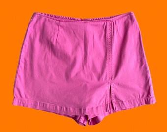 90's vintage bubblegum pink high waisted mini skort Size 8 dress barn