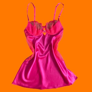 00s Hot Pink Dress - Etsy