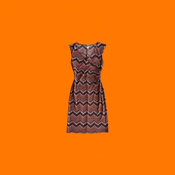 90's 00's vintage groovy earthy orange and brown … - image 1