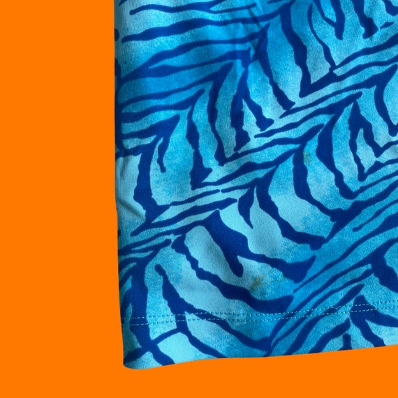 90's 00's vintage vibrant blue tiger animal print… - image 6