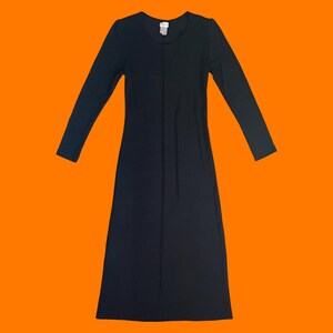 90's Vintage Black Slinky Long Sleeve Bodycon Midi Maxi Dress MEDIUM  Diamonds Usa - Etsy