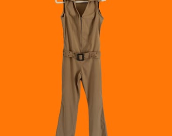 Mono ajustado color canela estilo años 90/00, estilo Y2K, talla 9, Wet Seal.