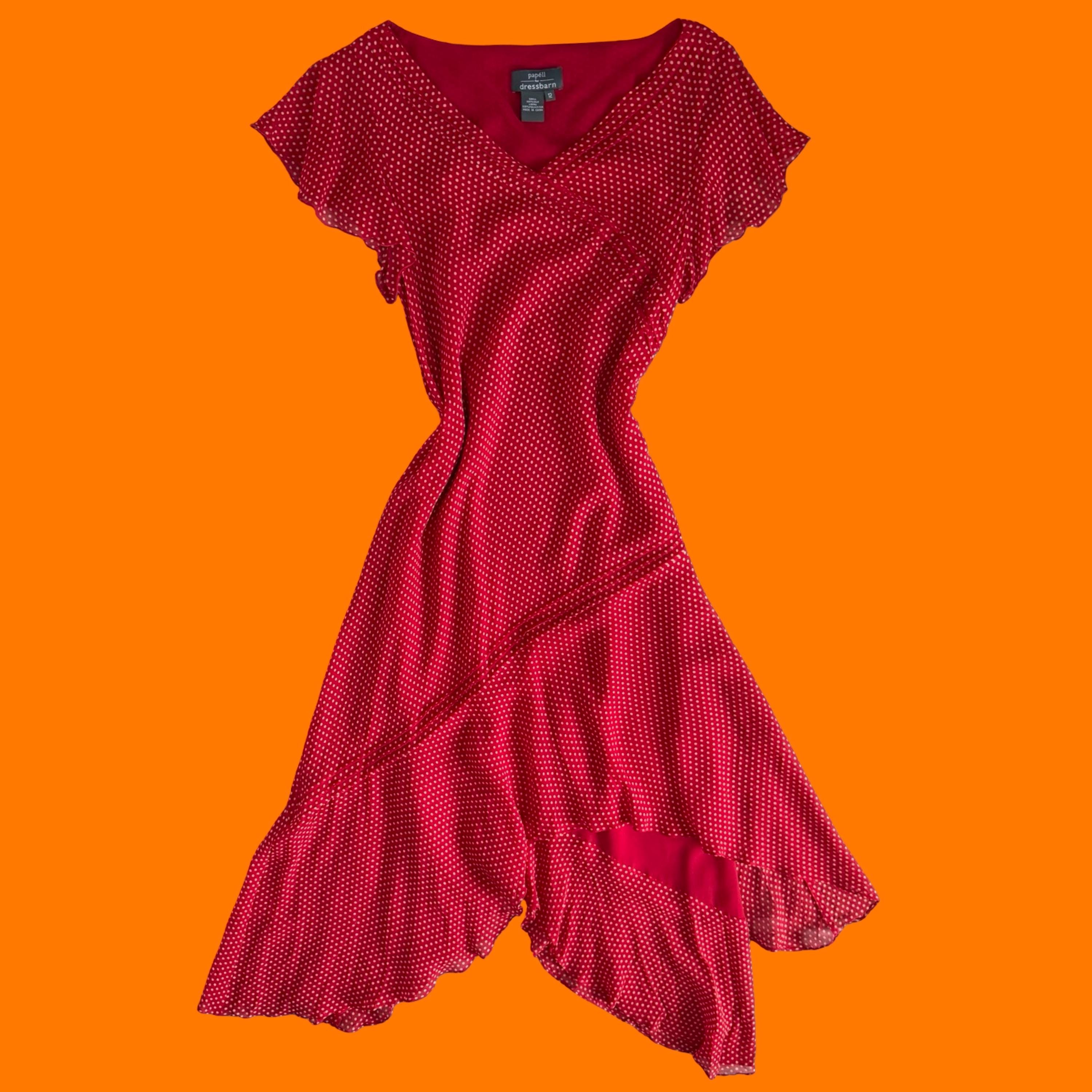 2000s Dress Silk Red