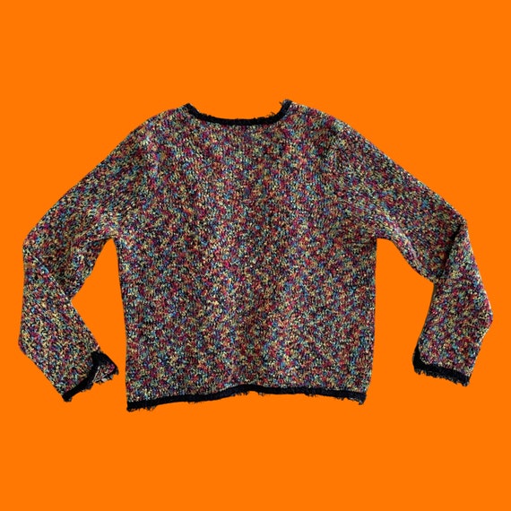 90's 00's vintage funky multicolored textured kni… - image 8